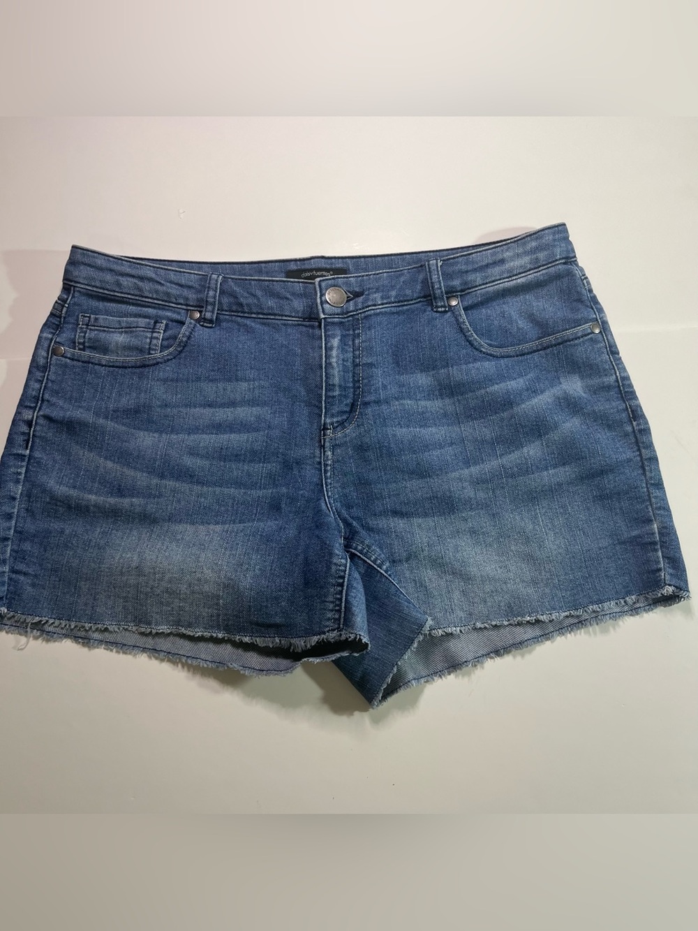 Daisy Fuentes Washed Blue Denim Cutoff Shorts